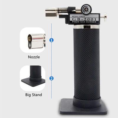 Culinary Torch Refillable Butane Barbecue Lighter Adjustable Flame Torch Safety Lock