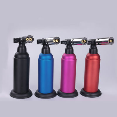 200mm Double Jet Flame Butane Torch Lighter Kitchen Refillable Blow Torch Heating Melting
