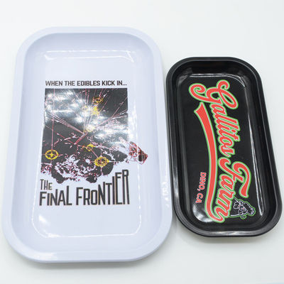 Outdoor Indoor Antique Tin Tray Storage Tobacco Weed Tray Kit Rolling Smoking Travel